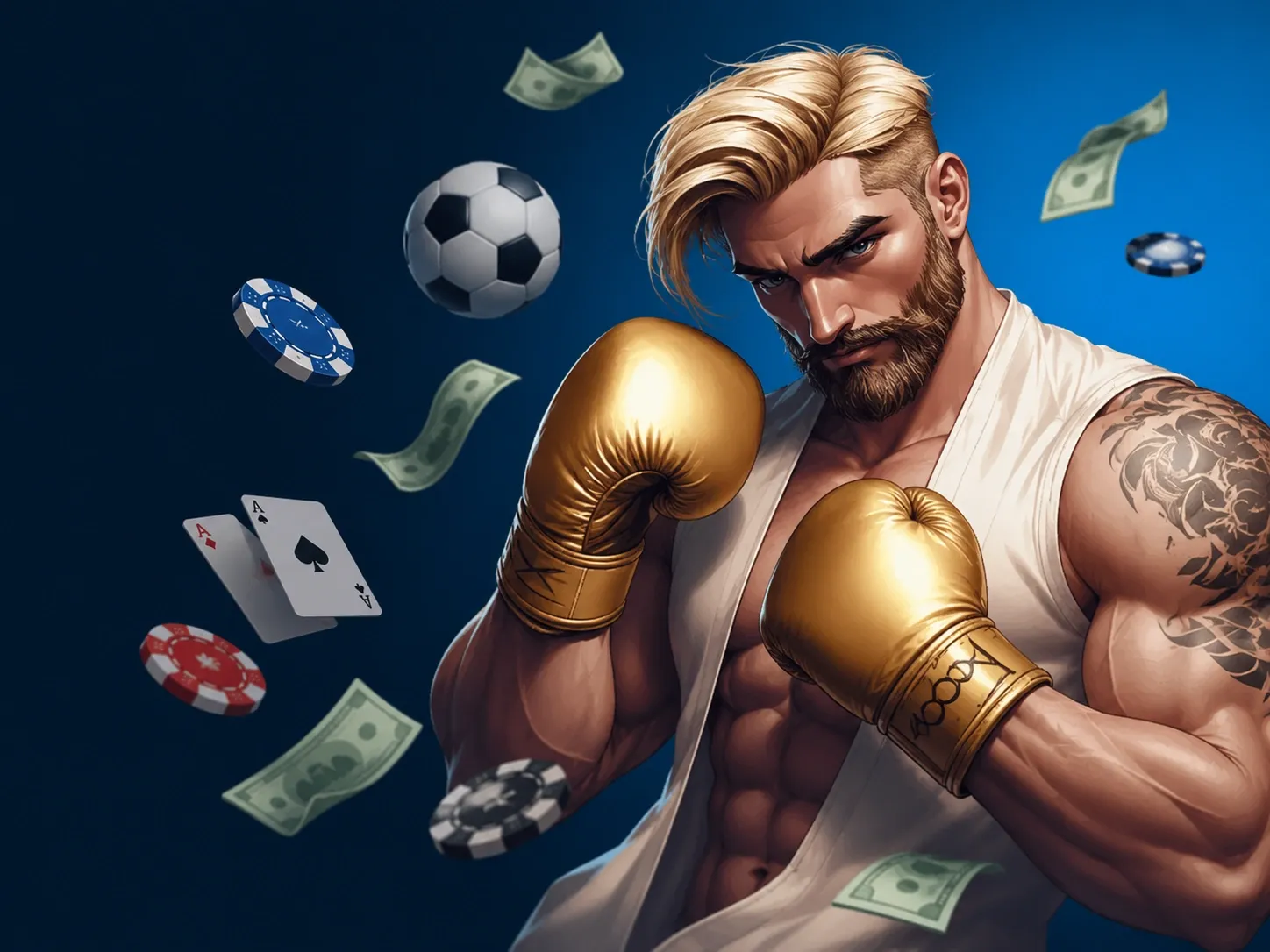 Boxer amidst a flutter of fortune